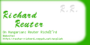 richard reuter business card